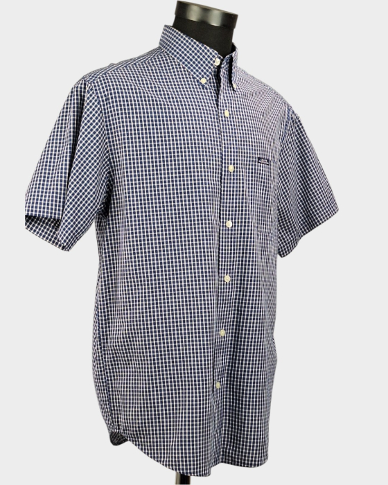 Cămașă CHAPS Ralph Lauren Easy Care bumbac în carouri bleumarin și alb [5]