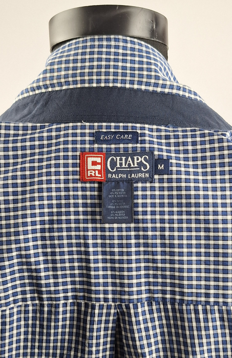 Cămașă CHAPS Ralph Lauren Easy Care bumbac în carouri bleumarin și alb [5]