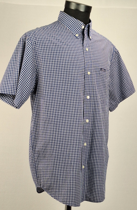 Cămașă CHAPS Ralph Lauren Easy Care bumbac în carouri bleumarin și alb [3]