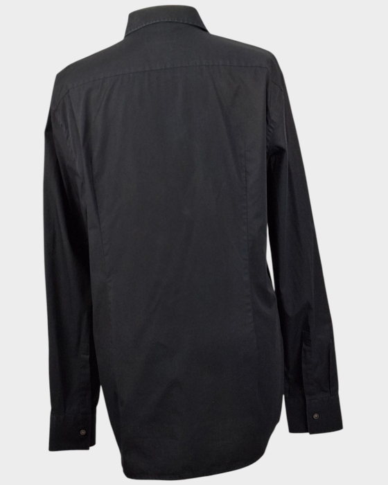Cămașă BOSS Hugo Boss Slim Fit neagră din bumbac [4]