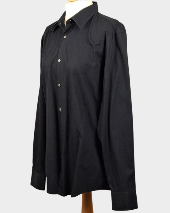 Cămașă BOSS Hugo Boss Slim Fit neagră din bumbac [2]