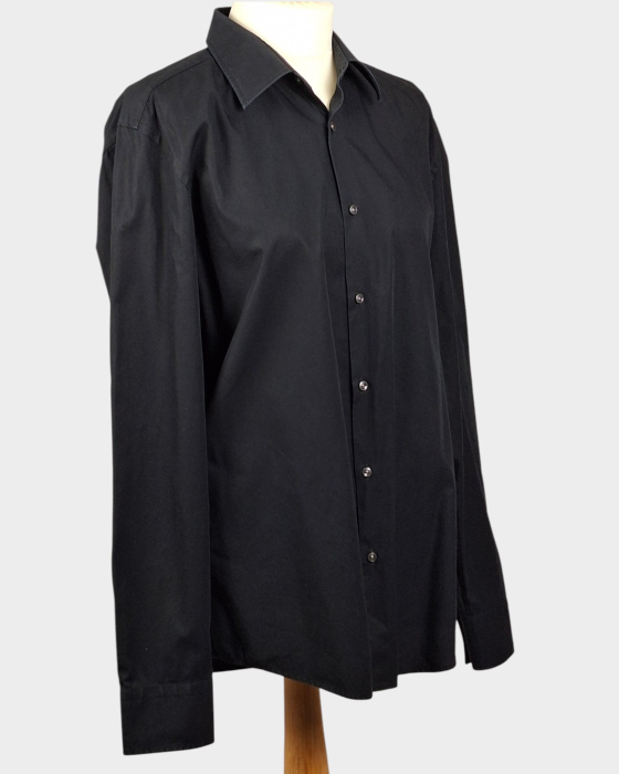 Cămașă BOSS Hugo Boss Slim Fit neagră din bumbac [3]