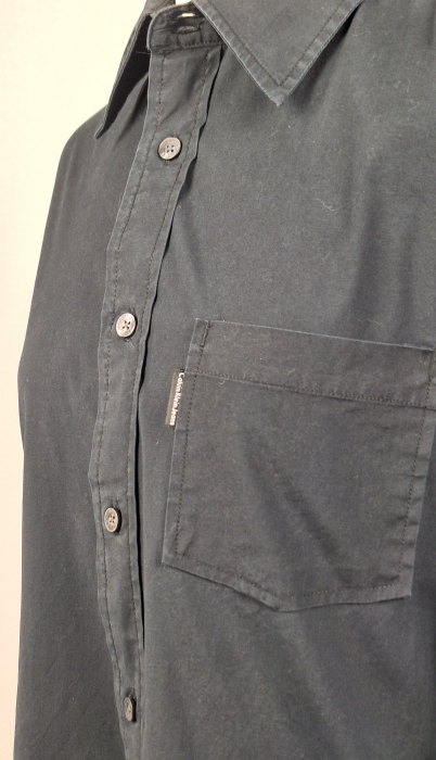 Cămașă Calvin Klein Jeans neagră din bumbac cu elastan [6]