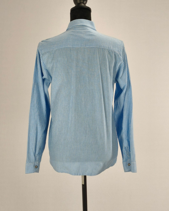 Camasa-dama-Isar-Trachten-bumbac-bleu-carouri-marime-S-Caramia [3]