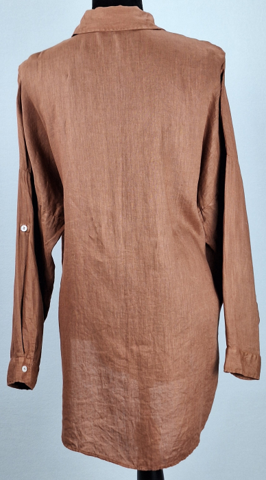 Caramia – Cămașă Zara 100% in maro coniac oversized [3]