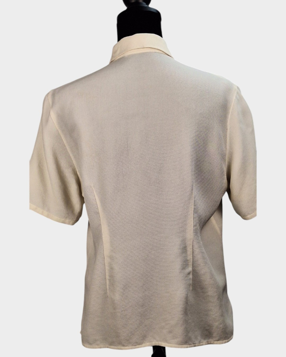 Cămașă din mătase naturală Elizabeth Ascot crem ivory [2]