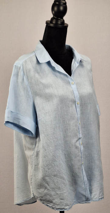Cămașă Marc O'Polo 100% in bleu cu mânecă scurtă [3]