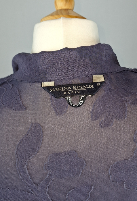 Cămașă Marina Rinaldi Basic jacquard floral din blend de vâscoză [5]