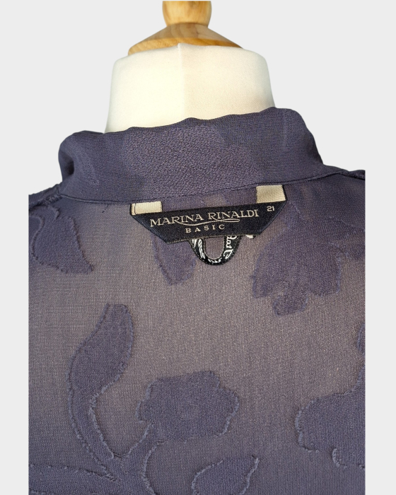 Cămașă Marina Rinaldi Basic jacquard floral din blend de vâscoză [3]