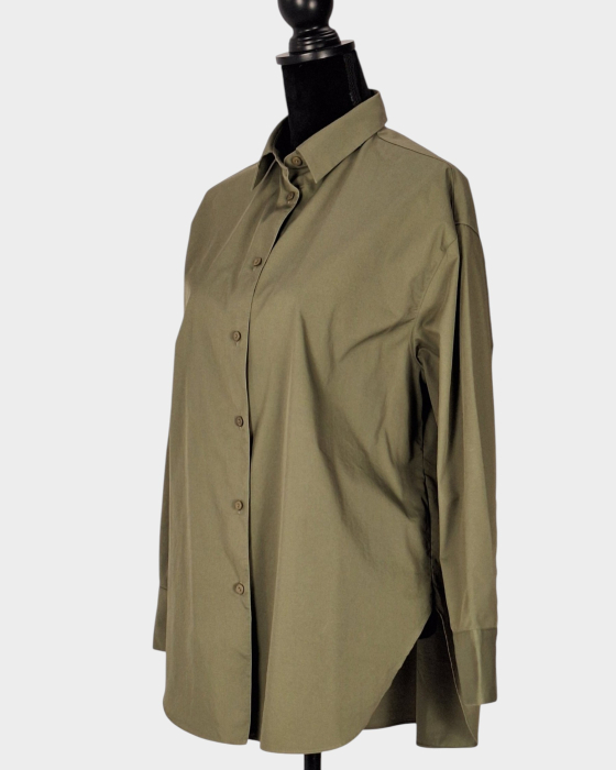Cămașă Massimo Dutti oversize verde salvie damă [2]