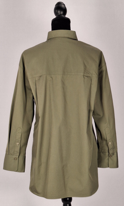 Cămașă Massimo Dutti oversize verde salvie damă [3]