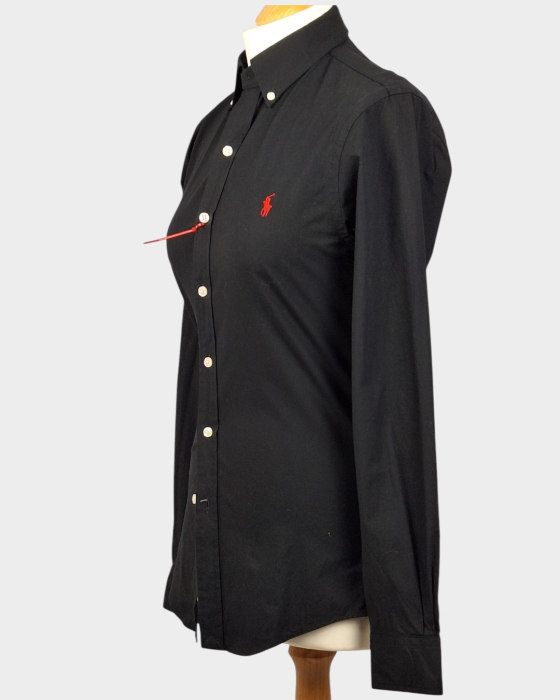 Cămașă Polo Ralph Lauren Slim Fit neagră din bumbac cu elastan [2]