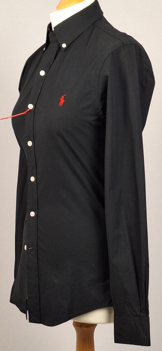Cămașă Polo Ralph Lauren Slim Fit neagră din bumbac cu elastan [2]