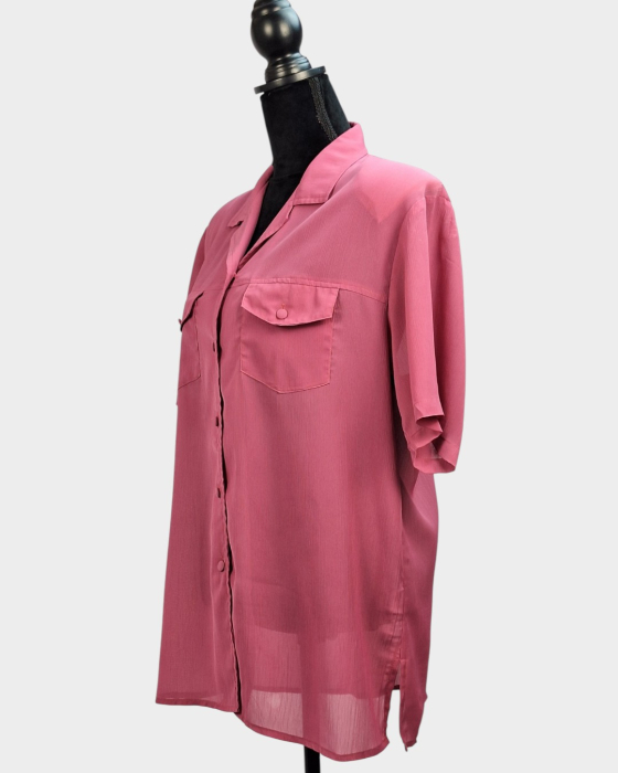 Cămașă Pura-Seta 100% SILK roz zmeură [2]