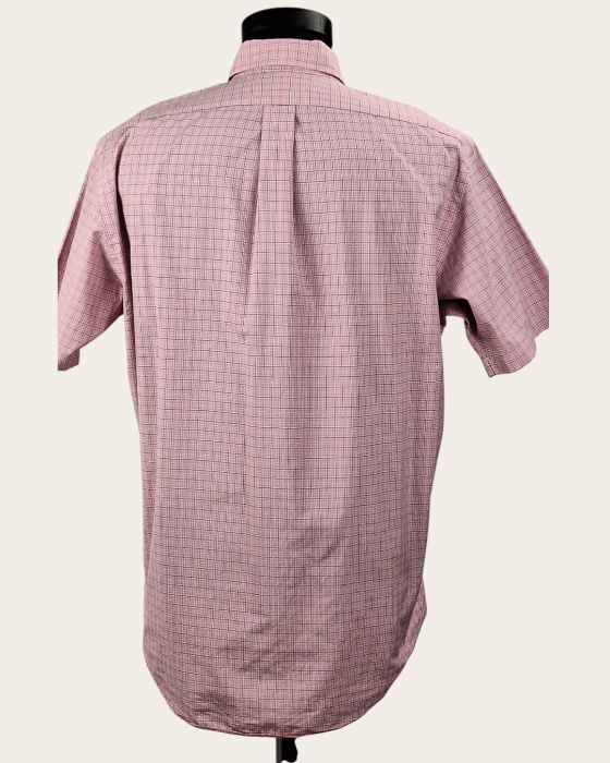 Cămașă Ralph Lauren Classic Fit bumbac în carouri roz bleu și alb [3]