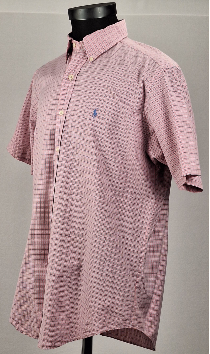 Cămașă Ralph Lauren Classic Fit bumbac în carouri roz bleu și alb [2]