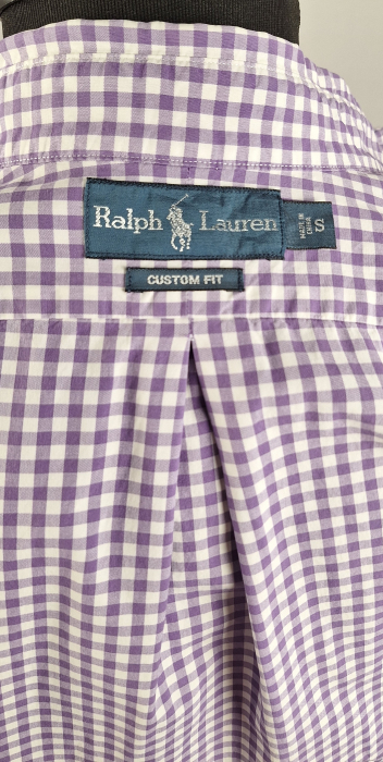 Cămașă Ralph Lauren Custom Fit în carouri mov din bumbac [5]