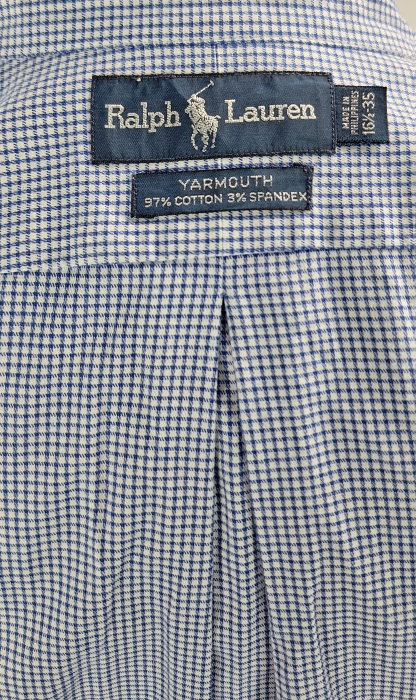 Cămașă Ralph Lauren Yarmouth bleu cu microcarouri din bumbac mărime XL [5]