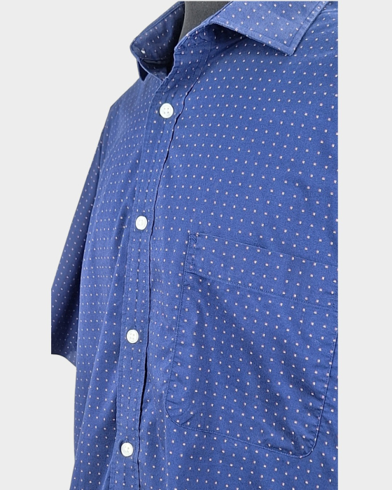 Cămașă Tommy Hilfiger Regular Fit albastru marin cu microprint alb și roșu [2]
