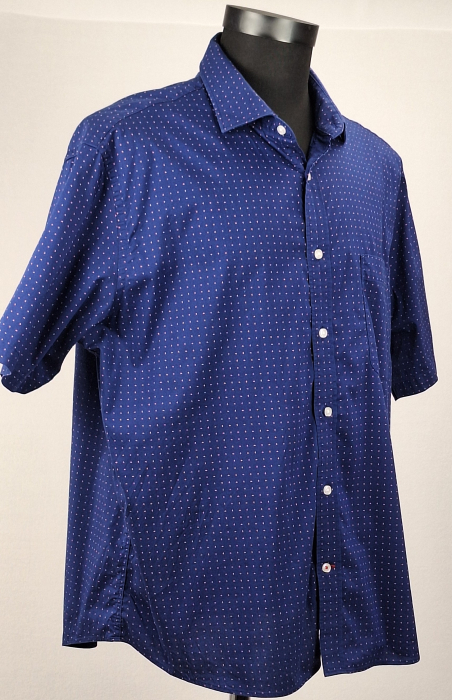 Cămașă Tommy Hilfiger Regular Fit albastru marin cu microprint alb și roșu [5]