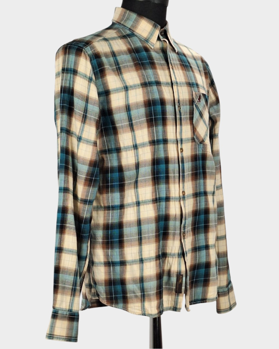 Cămașă unisex Marlboro Classics Slim Fit din bumbac în carouri mărime L [4]