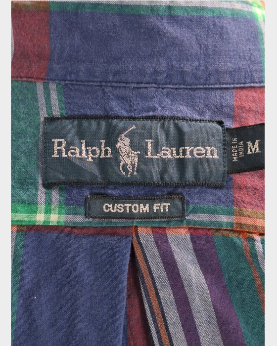 Cămașă unisex Ralph Lauren Custom Fit din bumbac în carouri mărime M [3]