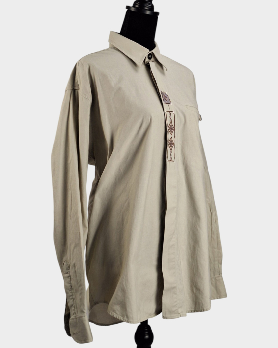 Cămașă vintage Genius Country House Style din bumbac cu broderie [5]