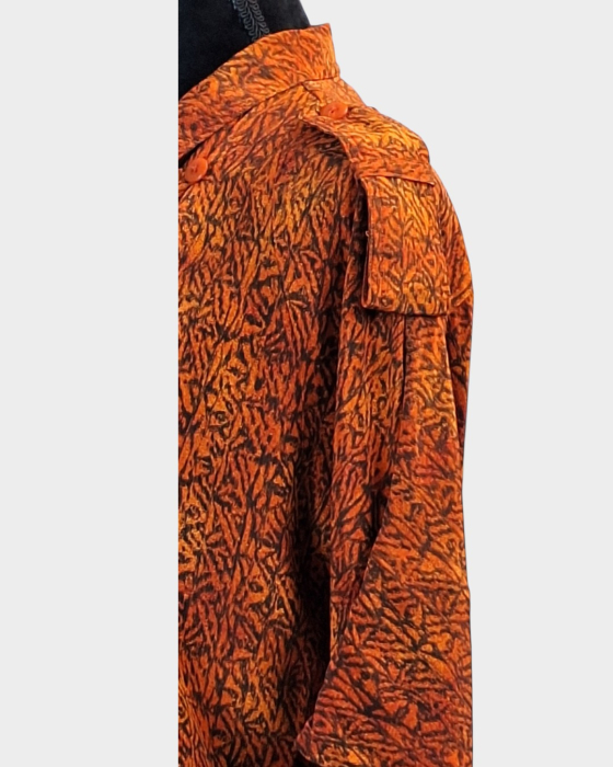 Cămașă Ellen Tracy din mătase naturală 100% cu imprimeu terracotta [6]