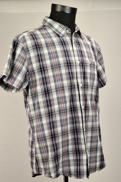 Cămașă Wrangler 1947 Regular Fit bumbac în carouri alb bleumarin gri și roșu [4]