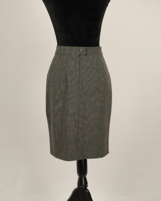 Fustă Max&Co Classics by Max Mara cu lână gri negru M [3]