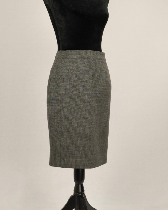 Fustă Max&Co Classics by Max Mara cu lână gri negru M [4]