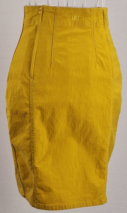 Fustă midi vintage Laura Biagiotti Jeans galben muștar Made in Italy [2]