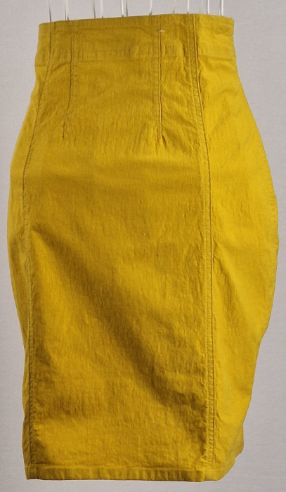 Fustă midi vintage Laura Biagiotti Jeans galben muștar Made in Italy [3]
