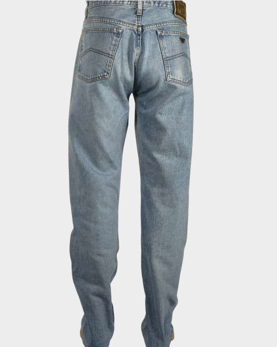 Blugi Giorgio Armani bleu din 100% bumbac, croială clasică, mărime L, XL [3]