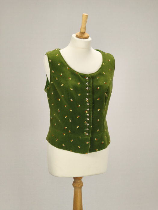Kaiserjäger vestă verde 100% catifea de bumbac brodată manual mărimea 44 L [4]