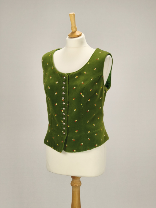 Kaiserjäger vestă verde 100% catifea de bumbac brodată manual mărimea 44 L [2]