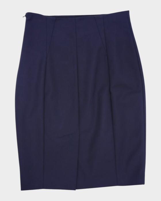 Fustă creion Liu Jo bleumarin, blend de bumbac cu elastan – XS [2]