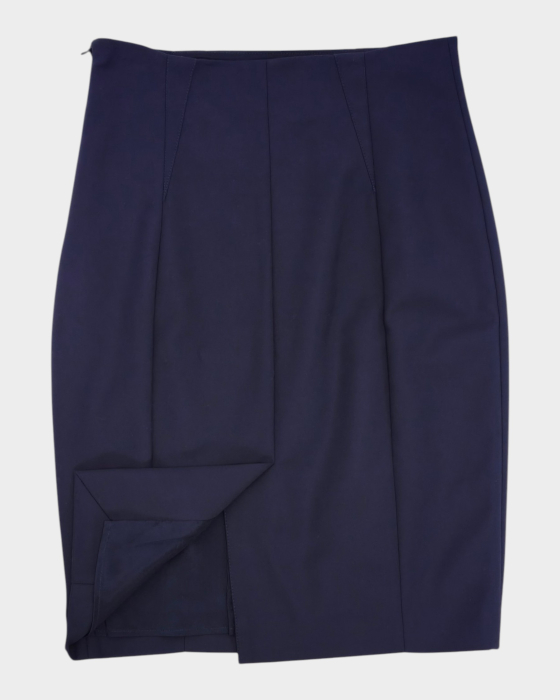 Fustă creion Liu Jo bleumarin, blend de bumbac cu elastan – XS [3]