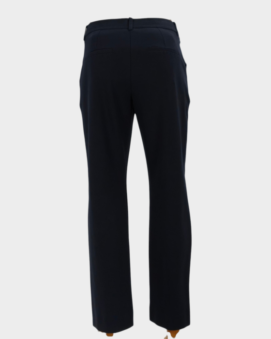 Pantaloni Marella by Max Mara bleumarin cu nasture auriu tip bijuterie – M [4]