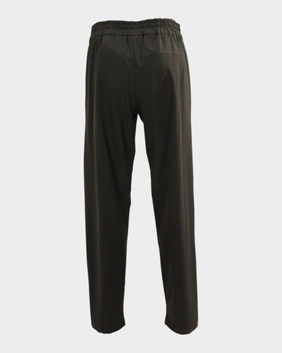 Pantaloni Marella by Max Mara gri închis cu talie elastică și șiret cu logo – M [3]