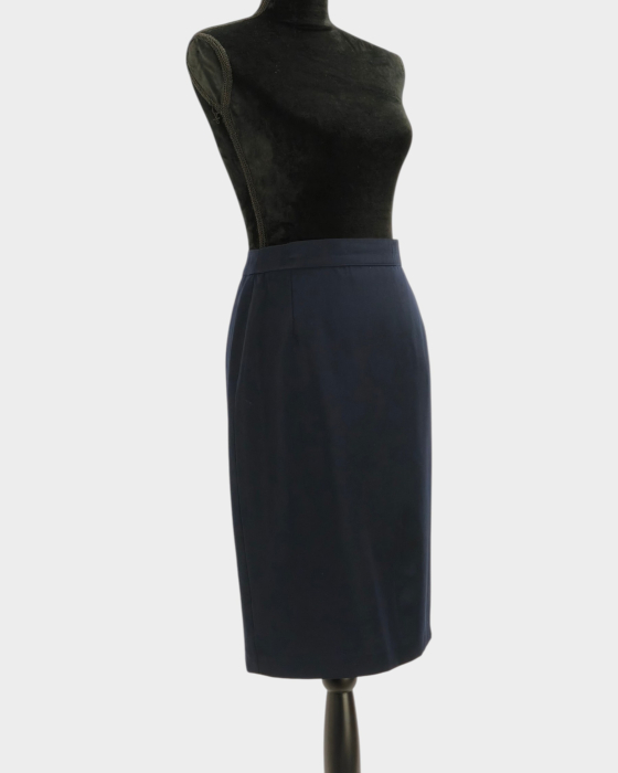 Fustă Max Mara bleumarin din 100% lână, cu căptușeală cupro – S [4]
