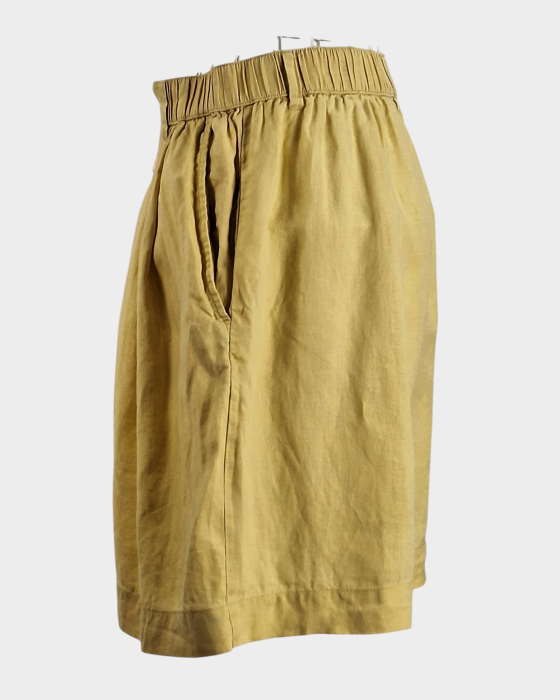 Pantaloni bermude Oysho din 100% in galben pal [4]