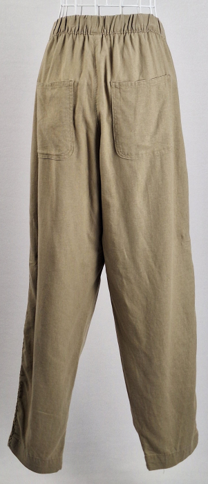 Pantaloni Bonprix din in și viscoză cu inserții macramé [4]