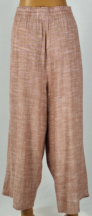 Pantaloni culotte Avella blend de in și vâscoză roz pudrat [3]