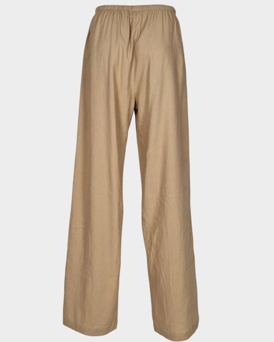 Pantaloni damă Cotton:On din in și vâscoză bej cu talie elastică [3]