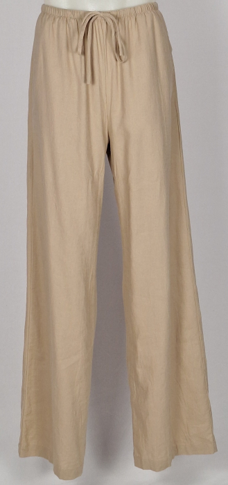 Pantaloni damă Cotton:On din in și vâscoză bej cu talie elastică [2]