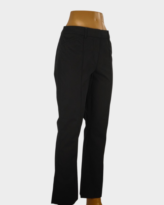 Pantaloni Sportmax by Max Mara negri din stofă subțire, ușor evazați [4]