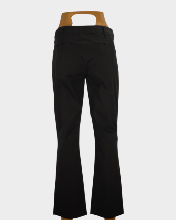 Pantaloni Sportmax by Max Mara negri din stofă subțire, ușor evazați [3]