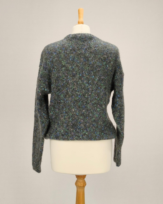 Pulover Gröben gri 30% mohair cu fir metalic M–L [3]