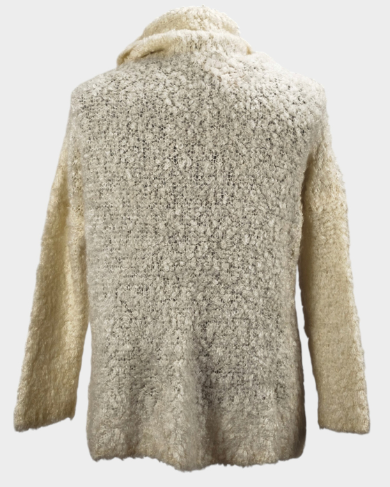 Pulover Ling Ling ivoire din blend de mohair, cu guler amplu, L–XL [3]